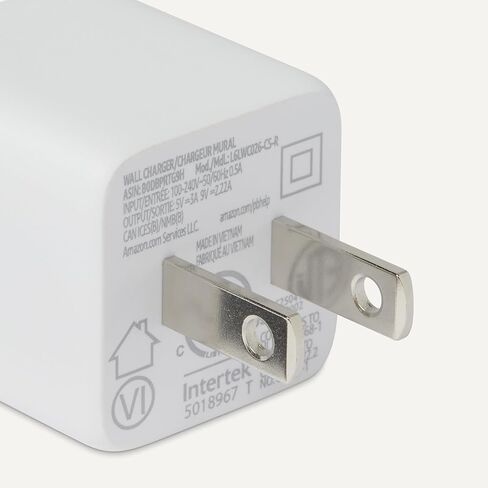 شاحن حائط أمازون بيسيكس سريع الشحن USB C نانو جان، 20 وات بمنفذ واحد PD 3.1 للهواتف اللوحية، أبيض in Kuwait