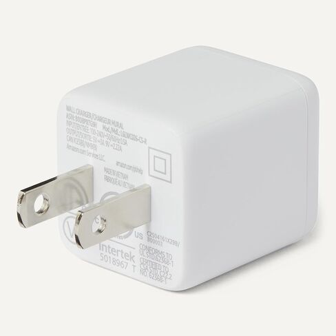 شاحن حائط أمازون بيسيكس سريع الشحن USB C نانو جان، 20 وات بمنفذ واحد PD 3.1 للهواتف اللوحية، أبيض in Kuwait