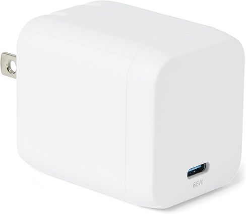 شاحن حائط أمازون بيسيكس سريع الشحن USB C نانو جان، 20 وات بمنفذ واحد PD 3.1 للهواتف اللوحية، أبيض in Kuwait