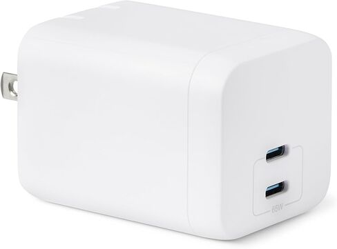 شاحن حائط أمازون بيسيكس سريع الشحن USB C نانو جان، 20 وات بمنفذ واحد PD 3.1 للهواتف اللوحية، أبيض in Kuwait