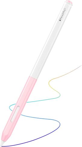حافظة MoKo لقلم Apple Pencil Pro/ الجيل الثاني، غطاء حماية من السيليكون الشفاف الكريستالي متوافق مع شحن قلم Apple المغناطيسي والنقر المزدوج، أرجواني in Kuwait