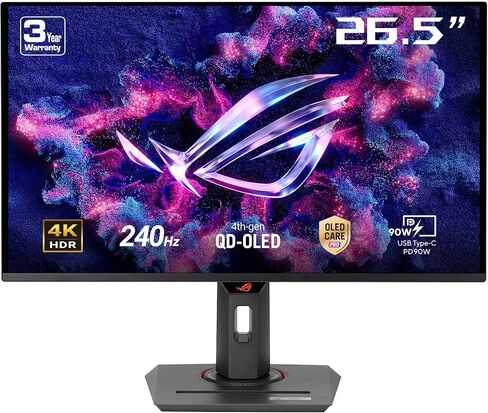شاشة الألعاب ASUS ROG Strix مقاس 27 بوصة بدقة 4K QD-OLED (XG27UCDMG) - 240 هرتز، 0.03 مللي ثانية، مضاد للوميض 2.0، مبدد حرارة مخصص، Care Pro، مستشعر القرب Neo، 99% DCI-P3، لون حقيقي 10 بت، ضمان لمدة 3 سنوات in Saudi Arabia