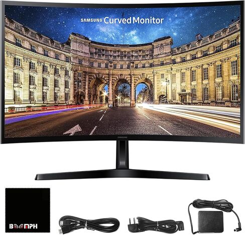 شاشة منحنية Samsung S36GD مقاس 27 بوصة - LCD FHD، 16:9، 1920x1080، HDMI، VGA، VESA، تقنية حماية العين والوميض - حل قماش الأداء الشامل والشامل من Boomph لمساحة العمل الخاصة بك in Saudi Arabia
