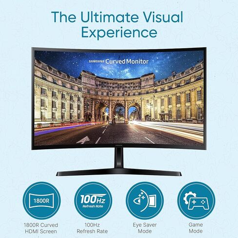 شاشة منحنية Samsung S36GD مقاس 27 بوصة - LCD FHD، 16:9، 1920x1080، HDMI، VGA، VESA، تقنية حماية العين والوميض - حل قماش الأداء الشامل والشامل من Boomph لمساحة العمل الخاصة بك in Saudi Arabia