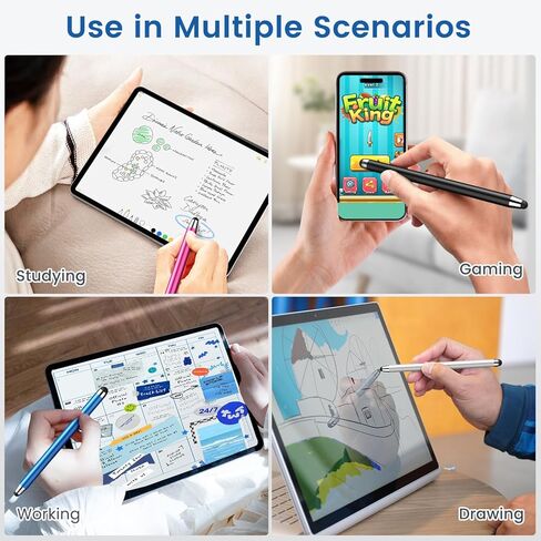 Stylus Pens for Touch Screens 10 Multipack, Universal Stylus Pen High Sensitivity, Stylus Pen for iPhone, iPad, Android, Galaxy Microsoft,Chromebook Tablet All Touch Screens(20 Replaceable Tips) in Saudi Arabia
