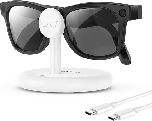 R1 Charger Stand for Meta Ray-Ban Smart Glasses (Wayfarer/Headliner/Skyler Gen1/2) & Oakley Meta HSTN, USB-C Charging Dock with 5 Protection in Saudi Arabia
