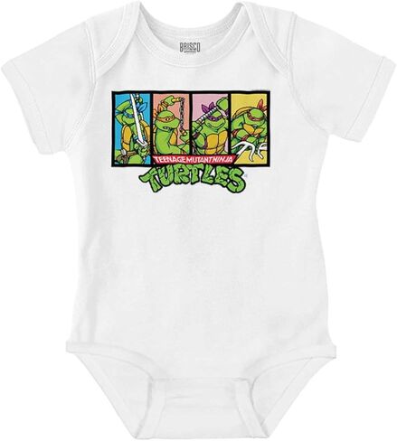 Brisco Brands TMNT 90s Retro Turtle Cartoon Logo Baby Romper Boys or Girls in Saudi Arabia