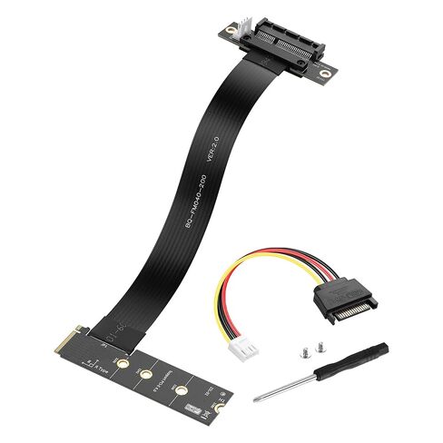 SinLoon M.2 M-Key PCI-E4.0 2280 NGFF to PCIe X4 Extender Cable M2 to PCI-E 4X Female Riser Cable for M2 2230 (M.2 180 Degree) in Saudi Arabia