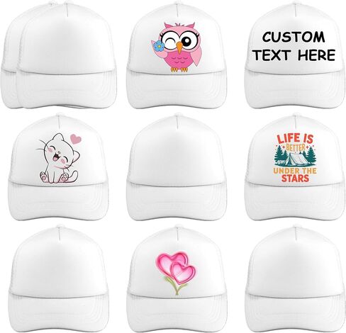 10 PCS Sublimation Blank Trucker Hat Set – Adjustable Mesh Snapback Baseball Cap for DIY Custom Designs in Saudi Arabia