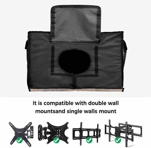 غطاء تلفزيون خارجي مقاس 55 بوصة، غلاف تلفزيون من الخشب المخضر المحبب، حياة نجم البحر أفضل على الشاطئ، أغطية تلفزيون للشاشة الخارجية مع جيب للتحكم عن بعد، ديكور منزلي in Kuwait