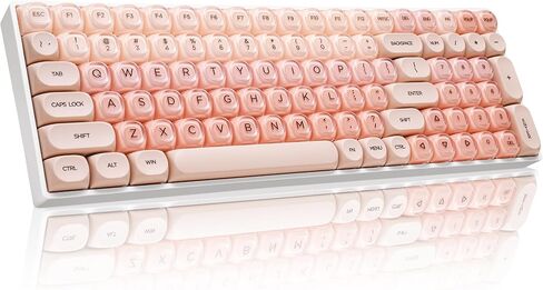 ZORNHER ZH100 Foundation Mechanical Keyboard,98% Pink Creamy Keyboard with Number Pad,Full Size Gaming Keyboard Cute,Jelly MOA Profile Round Keycaps,Creamy Sounding Linear Switches,PC Gaming in Kuwait