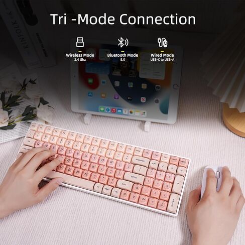 ZORNHER ZH100 Foundation Mechanical Keyboard,98% Pink Creamy Keyboard with Number Pad,Full Size Gaming Keyboard Cute,Jelly MOA Profile Round Keycaps,Creamy Sounding Linear Switches,PC Gaming in Kuwait