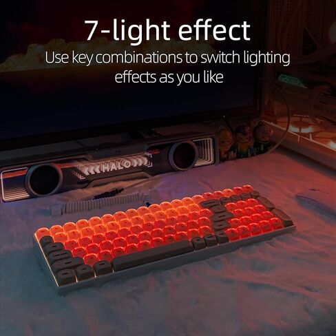 ZORNHER ZH100 Foundation Mechanical Keyboard,98% Pink Creamy Keyboard with Number Pad,Full Size Gaming Keyboard Cute,Jelly MOA Profile Round Keycaps,Creamy Sounding Linear Switches,PC Gaming in Kuwait