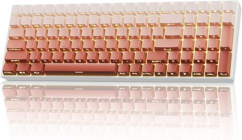 ZORNHER ZH100 Foundation Mechanical Keyboard,98% Pink Creamy Keyboard with Number Pad,Full Size Gaming Keyboard Cute,Jelly MOA Profile Round Keycaps,Creamy Sounding Linear Switches,PC Gaming in Kuwait
