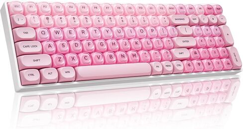 ZORNHER ZH100 Foundation Mechanical Keyboard,98% Pink Creamy Keyboard with Number Pad,Full Size Gaming Keyboard Cute,Jelly MOA Profile Round Keycaps,Creamy Sounding Linear Switches,PC Gaming in Kuwait