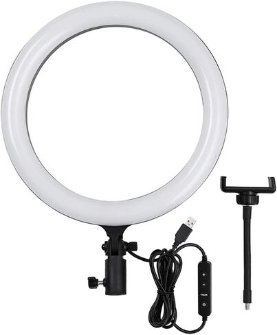 GODOX LR120 12 بوصة LED حلقة ضوء التصوير الفوتوغرافي ملء الضوء 3000K-6000K ثنائي اللون درجة الحرارة قابل للتعديل سطوع USB مدعوم مع حامل الهاتف للبث المباشر صورة شخصية ماكياج التصوير الفوتوغرافي in Saudi Arabia