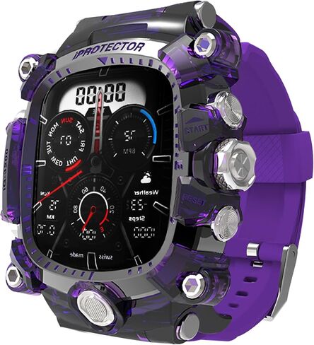 iG-3200 حافظة متينة مع حزام لساعة Apple Series 10/11 مقاس 46 مم، غطاء ممتص للصدمات وحزام سيليكون لساعة iWatch 10/11 مقاس 46 مم غطاء حماية كامل للرجال in Kuwait