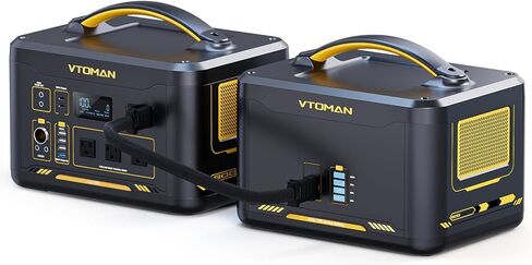 VTOMAN Jump 600X Portable Power Station 600W, 299Wh Solar Generator LiFePO4 Battery Power Station with Jump Start for Car, 1200W AC Outlet, PD 60W USB-C, 3x Regulated 12V/10A DC for Camping, RV Travel in Kuwait