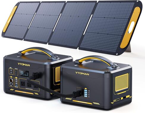 VTOMAN Jump 600X Portable Power Station 600W, 299Wh Solar Generator LiFePO4 Battery Power Station with Jump Start for Car, 1200W AC Outlet, PD 60W USB-C, 3x Regulated 12V/10A DC for Camping, RV Travel in Kuwait
