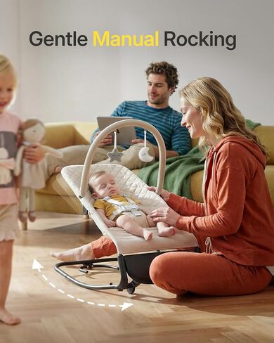 كرسي هزاز كهربائي للأطفال مع هزاز تلقائي، مقعد هزاز للأطفال 3 في 1 وكرسي هزاز، يعمل بالبطارية أو بالقابس، ارتفاع قابل للتعديل، موسيقى وضوضاء بيضاء، مقعد هزاز محمول للأطفال من عمر 0 ​​إلى 12 شهرًا in Kuwait