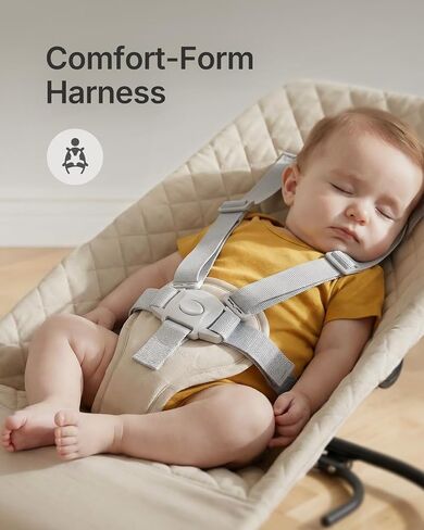 كرسي هزاز كهربائي للأطفال مع هزاز تلقائي، مقعد هزاز للأطفال 3 في 1 وكرسي هزاز، يعمل بالبطارية أو بالقابس، ارتفاع قابل للتعديل، موسيقى وضوضاء بيضاء، مقعد هزاز محمول للأطفال من عمر 0 ​​إلى 12 شهرًا in Kuwait