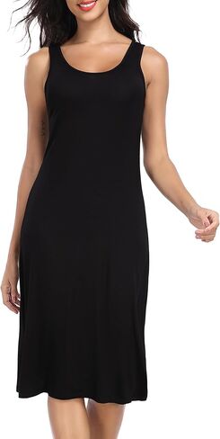 Lovasy Full Slip for Women Under Dress Long Wide Straps Slips Sleeveless Tank Tops Dresses Nightgown S-3XL in Saudi Arabia