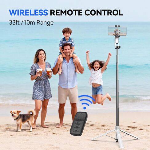Auto Face Tracking Tripod for iPhone with Light 70.9" Selfie Stick Tripod Stand Follows Your Movement 360°Gimbal Stabilizer with Wireless Remote for Content Creator Vlog Live Stream Video Recording in Saudi Arabia