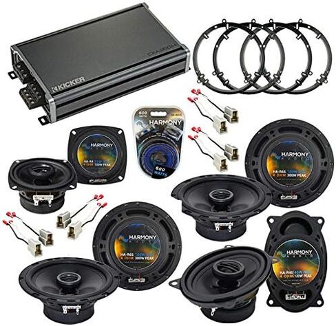 Harmony Audio متوافق مع مجموعة استبدال سماعات Volkswagen Golf 1994-1998 OEM ومكبرات الصوت وCXA360.4 Amp in Kuwait