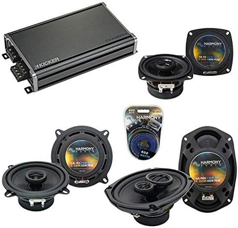 Harmony Audio متوافق مع مجموعة استبدال مكبرات الصوت Cadillac DeVille 1985-1987 OEM ومكبرات الصوت وCXA360.4 Amp in Kuwait