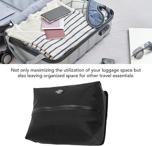 Pomya Vacuum Bags for Travel, 16L Reusable Vacuum Compression Bags with Wireless Pump, IP67 Water Proof Space Saver for Suitcases Backpacks Camping (Black) in Saudi Arabia