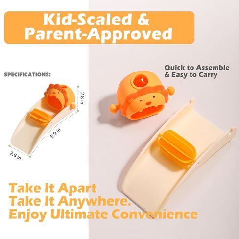 Faucet Extender for Toddlers, 2-Piece Set, Animal Fun Design, with Water Outlet Extension and Rotating Wheel Splash-Proof Design, Easy to Install, Also a Sink Extender for Children in Saudi Arabia