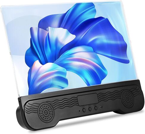 14" Screen Magnifier for Cell Phone, 3D HD Mobile Phone Magnifier Projector Screen Enlarger with Bluetooth Speaker, Foldable Smartphone Stand with Screen Amplifier for Movies Videos Gaming in Saudi Arabia