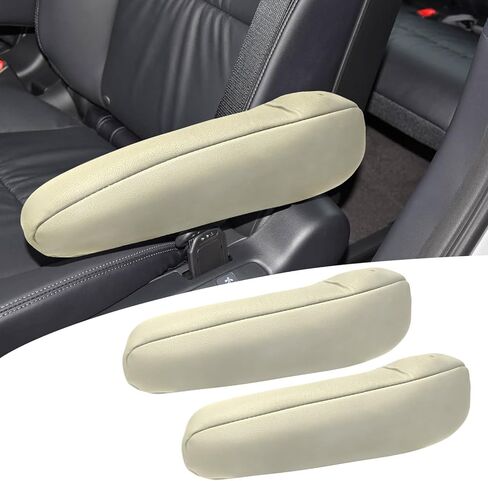 1 Pair Front Seat Arm Rest Cover Leather Armrest Protector Universal Seat Arm Rest Cover for Car, SUV, Truck and Van Black in Saudi Arabia