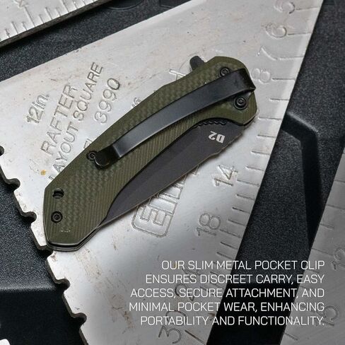 704 Gear Strider EDC Folding Pocket Knife | 3" Reverse Tanto Blade, G10 Handle, Ambidextrous Thumb Stud, Reversible Pocket Clip in Saudi Arabia