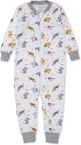 Kissy Kissy Baby Boys الرضع الجراء أثناء التنقل طباعة بيجامة طويلة Playsuit مع سحاب in Kuwait