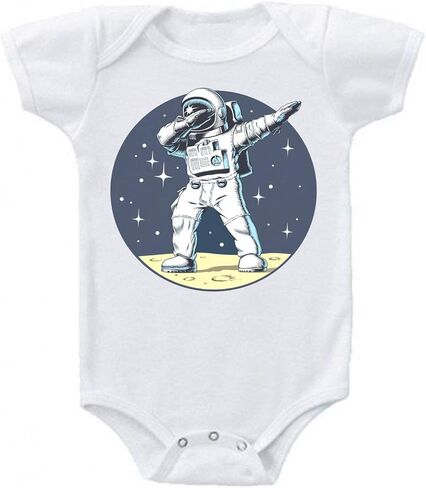 Dabbing Astronaut Spaceman NASA Geek Cotton Baby Bodysuit Romper Newborn - 24 Months in Saudi Arabia