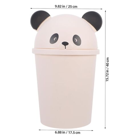 Garneck Large Capacity Cartoon Panda Trash Can with Lid Waste Container for Office Bathroom Kitchen and Outdoor Use Ample Space for Daily Garbage Disposal in Saudi Arabia