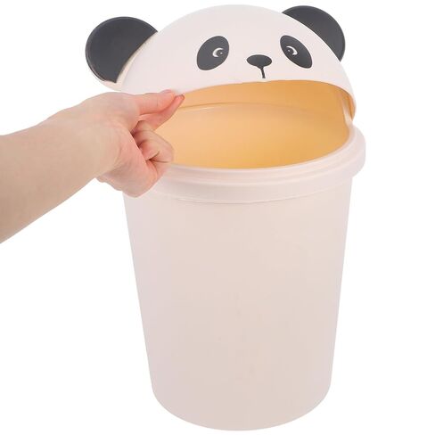 Garneck Large Capacity Cartoon Panda Trash Can with Lid Waste Container for Office Bathroom Kitchen and Outdoor Use Ample Space for Daily Garbage Disposal in Saudi Arabia