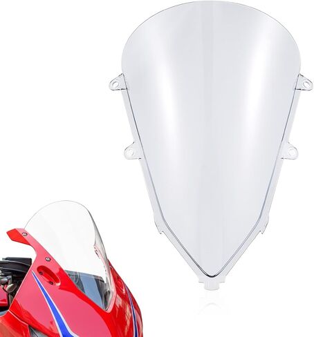 Motorcycle Windshield Deflector Double Bubble Windscreen Fit for CBR650R CBR 650R 2019 2020 2021 2022 2023 2024 2025 Wind Shield Screen Visor Flyscreen, Black in Saudi Arabia