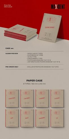 Stray Kids MAXIDENT 7th Mini Album Case إصدار CD + ملصق صغير قابل للطي على العبوة + كتاب صور + ورق كلمات + بطاقة صور + تتبع (عشوائي) in Saudi Arabia