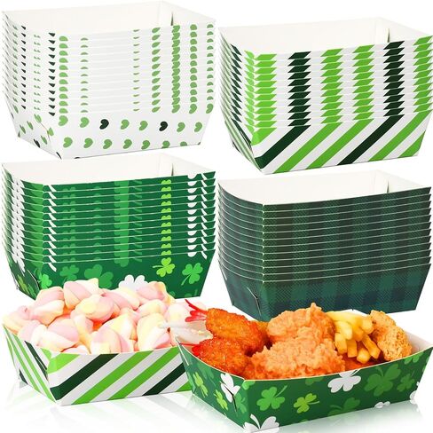 24 Pcs Christmas Paper Food Trays Disposable Christmas Movie Snack Trays Food Boat Santa Elf Snowman Serving Trays Nacho Popcorn Hot Dog Container for Holiday Xmas Party Supplies Decorations in Saudi Arabia