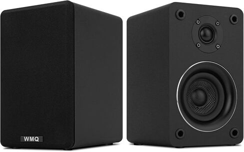 40W*2 Passive Bookshelf Speakers for Home Theater Surround Sound, Stereo, and Passive Near Field Monitor, 2-Way，Requires a Receiver or Amplifier (Black, Pair) in Saudi Arabia