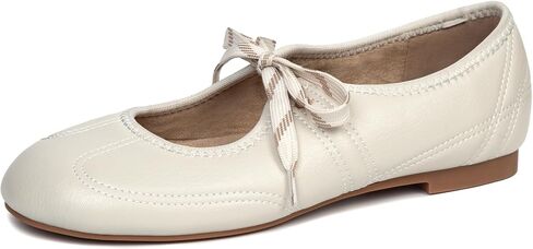 Lace up Ballet Flats for Women Round Toe Slip On Mary Jane Flats Comfortable Strappy Ballerina Shoes in Kuwait