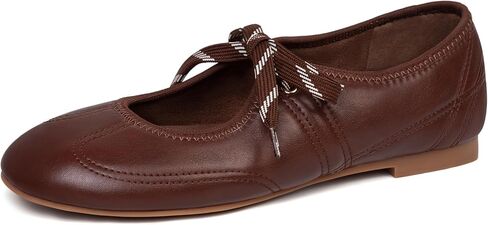 Lace up Ballet Flats for Women Round Toe Slip On Mary Jane Flats Comfortable Strappy Ballerina Shoes in Kuwait