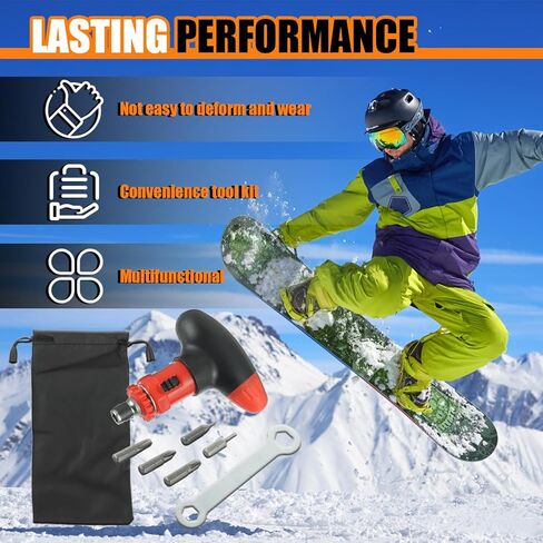 Multi bit Ratchet Snowboard Screwdriver for Adjusting Bindings, snowboard tool, 6-in-1 Snowboard Multitool, Compact and Pocket Friendly in Saudi Arabia