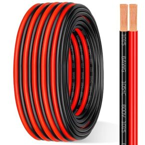 6 سلك قياس 5FT 2 موصلات سلك نحاسي، 6/2 AWG سلك نحاسي خالي من الأكسجين للبطارية، لوحة شمسية، صوت السيارة، مكبر الصوت، السيارات، المقطورة، RV (6 قياس 5FT) in Kuwait