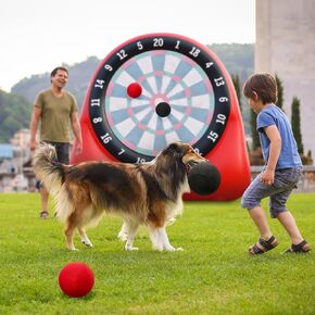 Inflatable Giant Kick Dart Soccer Dart Board Games Outdoor Backyard Games 6ft Big Kick Darts Game Inflatable for Kids Adults Family with 4 Kick Balls & Air Pump Large Carnival Games Dartboard in Kuwait