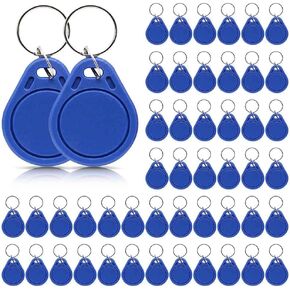 10PCS 13.56MHz RFID TT Lock Key Fob Proximity IC Card ISO14443A Token Tag for Electronic Smart Door Lock, Compatible with Classic 1K Card M1, Read Only (Blue) in Kuwait