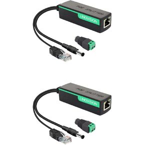 LINOVISION Mini Industrial Gigabit PoE+ إلى DC12V 2A Splitter، مع كتلة طرفية DC in Kuwait