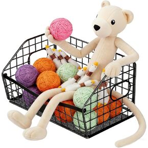 Dog Toy Basket, Dog Toy Storage Durable Chew Pet Toy Bin for Pet-Friendly Access Pet Toy Basket with Handles, Foldable in Saudi Arabia